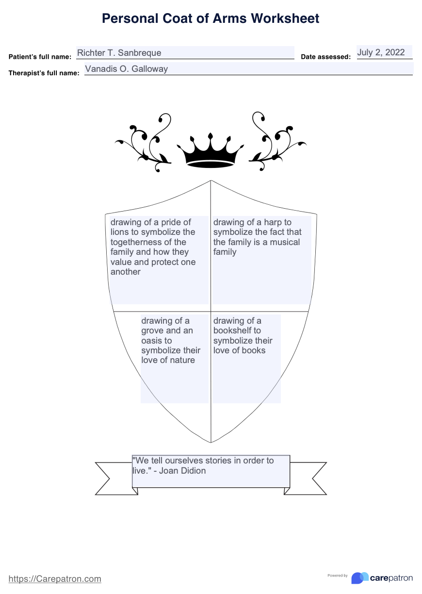 personal-coat-of-arms-art-therapy-worksheet-example-free-pdf-download